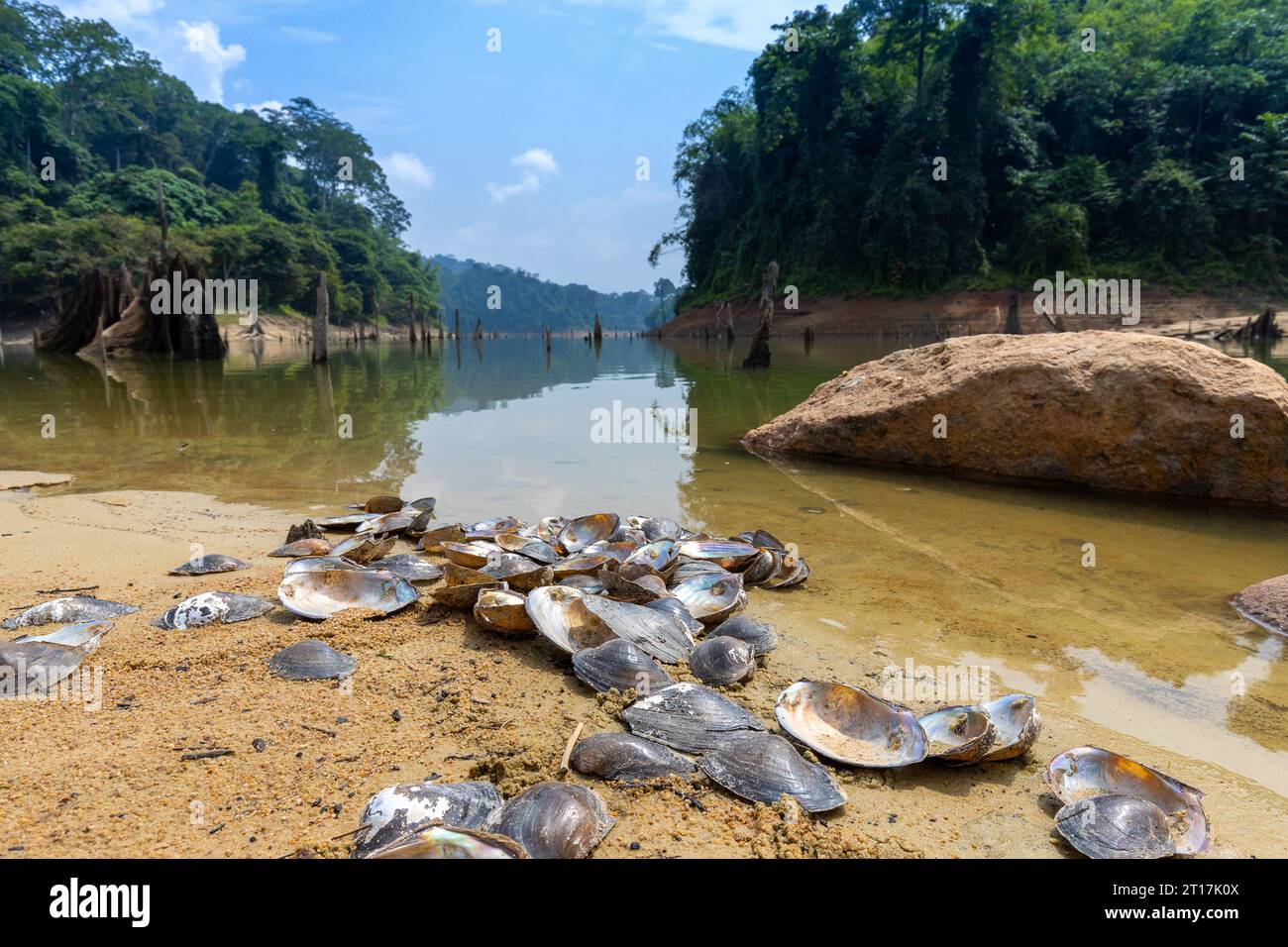 Royal Belum man-made lake in Perak’s state of Malaysia Stock Photo