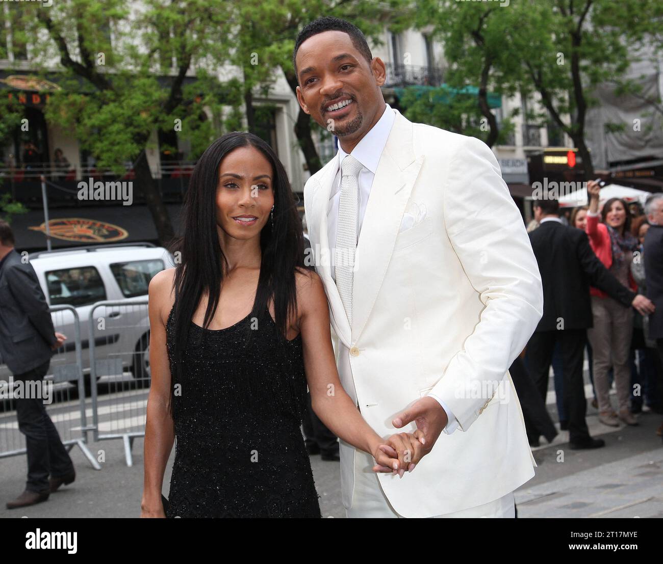 Paris, France. 12th Oct, 2023. File photo dated May 11, 2012. of Will Smith and his wife Jada Pinkett Smith arriving for the premiere of 'Men In Black' premiere held at Le Grand Rex, in Paris, France Jada Pinkett Smith has revealed in a new interview that she and her husband Will Smith have been separated since 2016. Though the actors were living completely separate lives for seven years, they were not ready to publicly confirm the news before, she confessed to NBC. Photo by Marco Vitchi/ABACAPRESS.COM Credit: Abaca Press/Alamy Live News Stock Photo