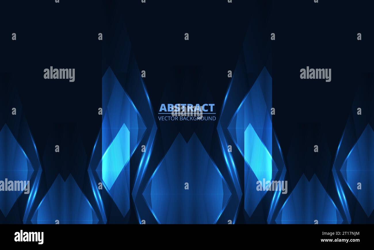Abstract blue background with geometric dynamic glowing diagonal lines ...