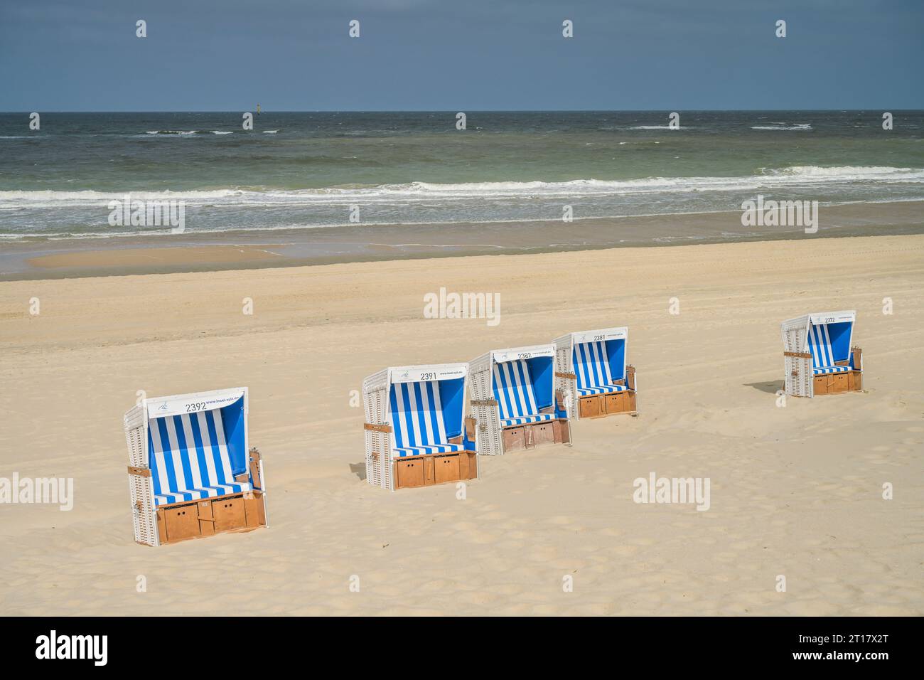 Strandkörbe, Sandstrand, Nordsee, Westerland, Sylt, SchleswigHolstein