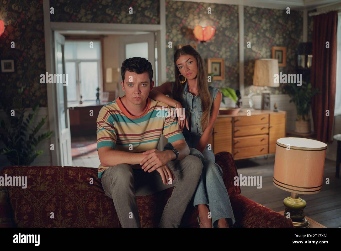 ASA BUTTERFIELD and MIMI KEENE in SEX EDUCATION (2019), directed by