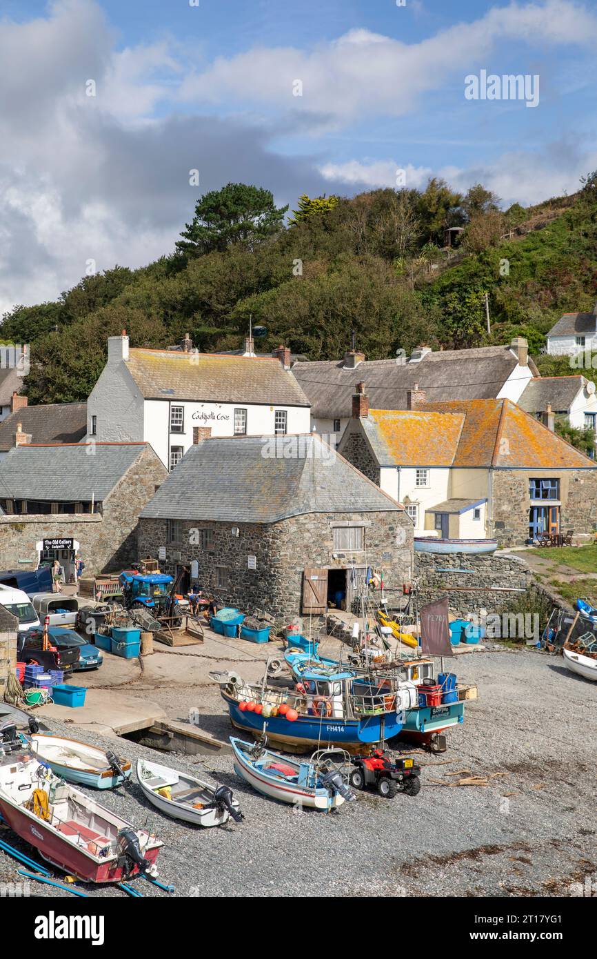 Sept 2023, Cadgwith village on the Lizard Peninsula Cornwall ,a working