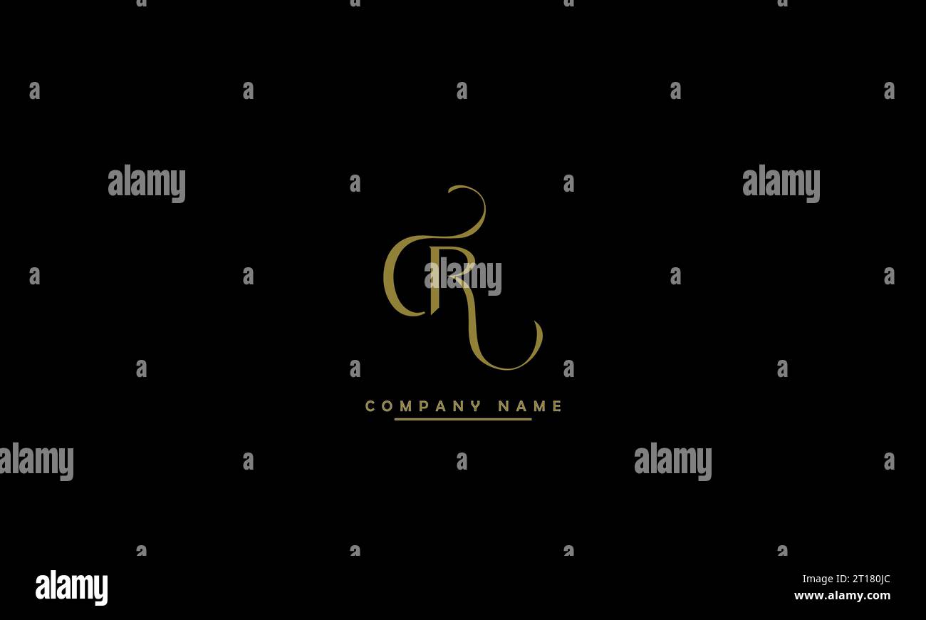 CR, RC  Abstract Letters Logo Monogram Stock Vector