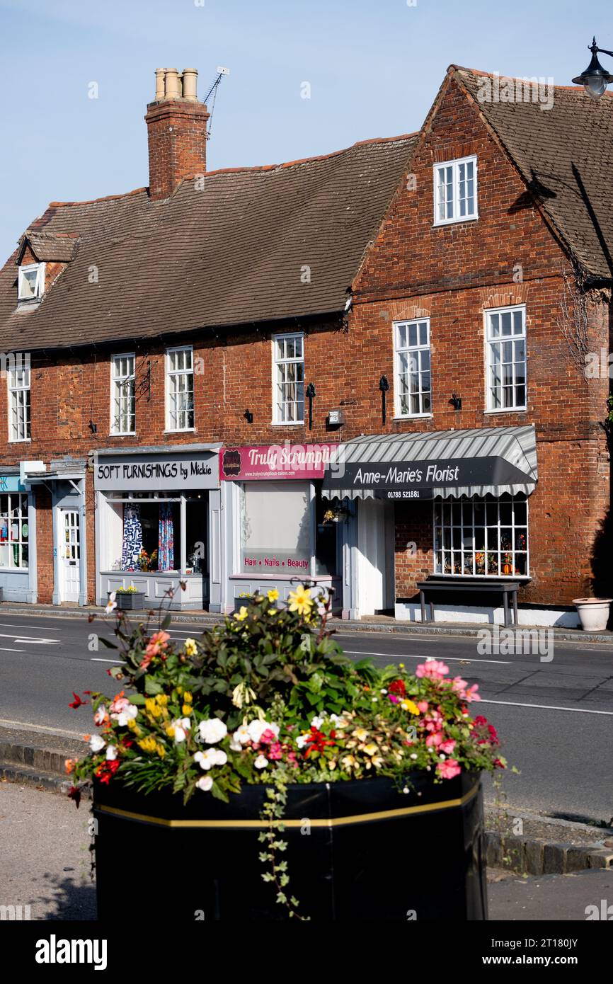 Shops in Dunchurch village centre, Warwickshire, England, UK Stock Photo