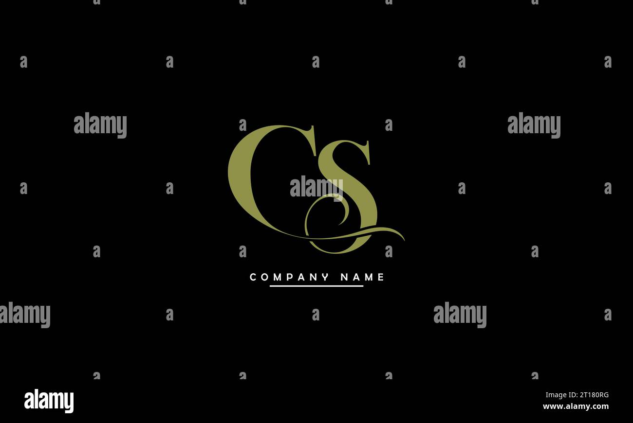 CS, SC Abstract Letters Logo Monogram Stock Vector