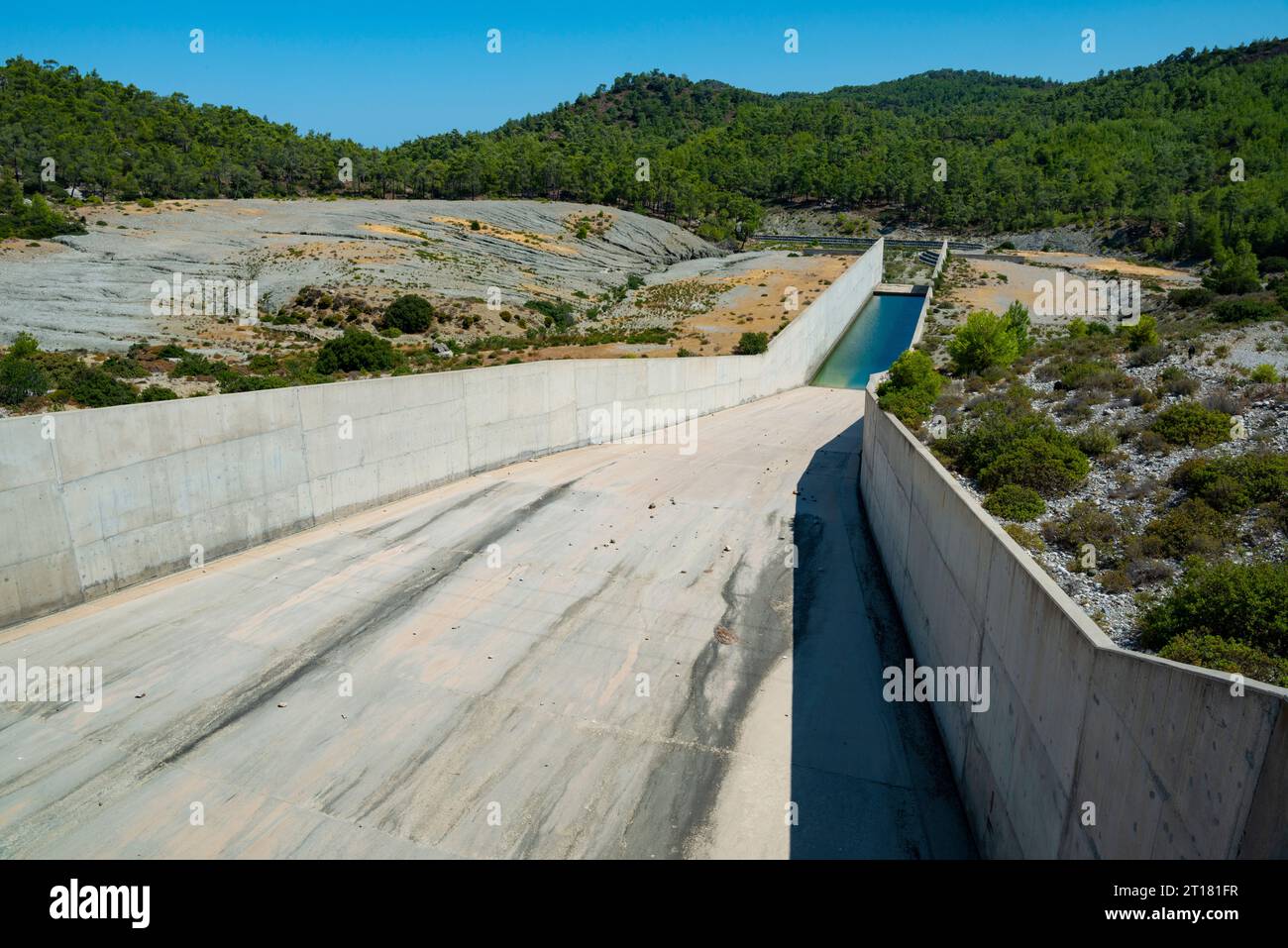 Gadoura Staudamm, Stausee Rhodos, Dodekanes, Griechenland Stock Photo