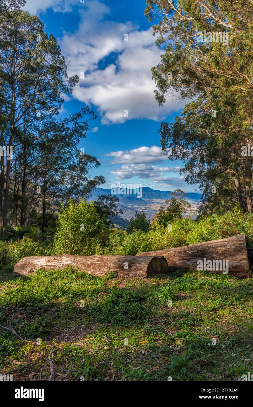 The road ahead on a Winters day in the Monaro Region of NSW, Australia Stock Photo