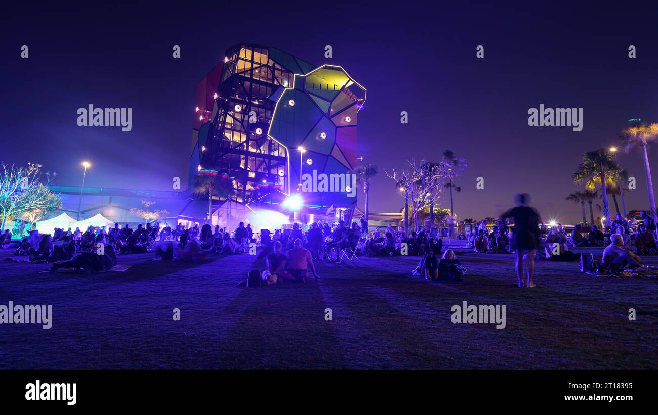 Gold Coast, QLD, Australia Oct 12, 2023 Wonder at HOTA light show