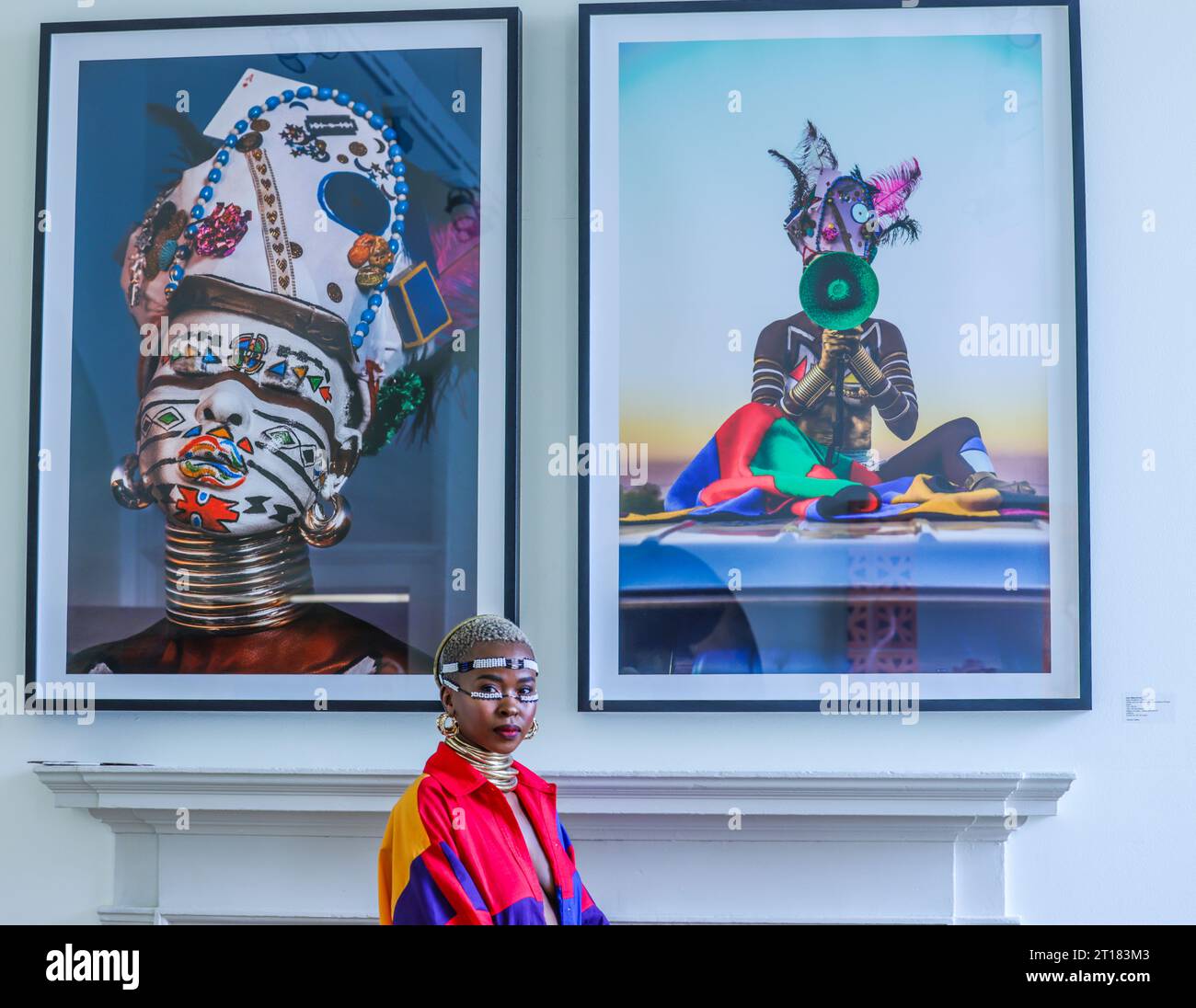 London, UK. 12th Oct, 2023. South African Zana Masoumbuka in front of