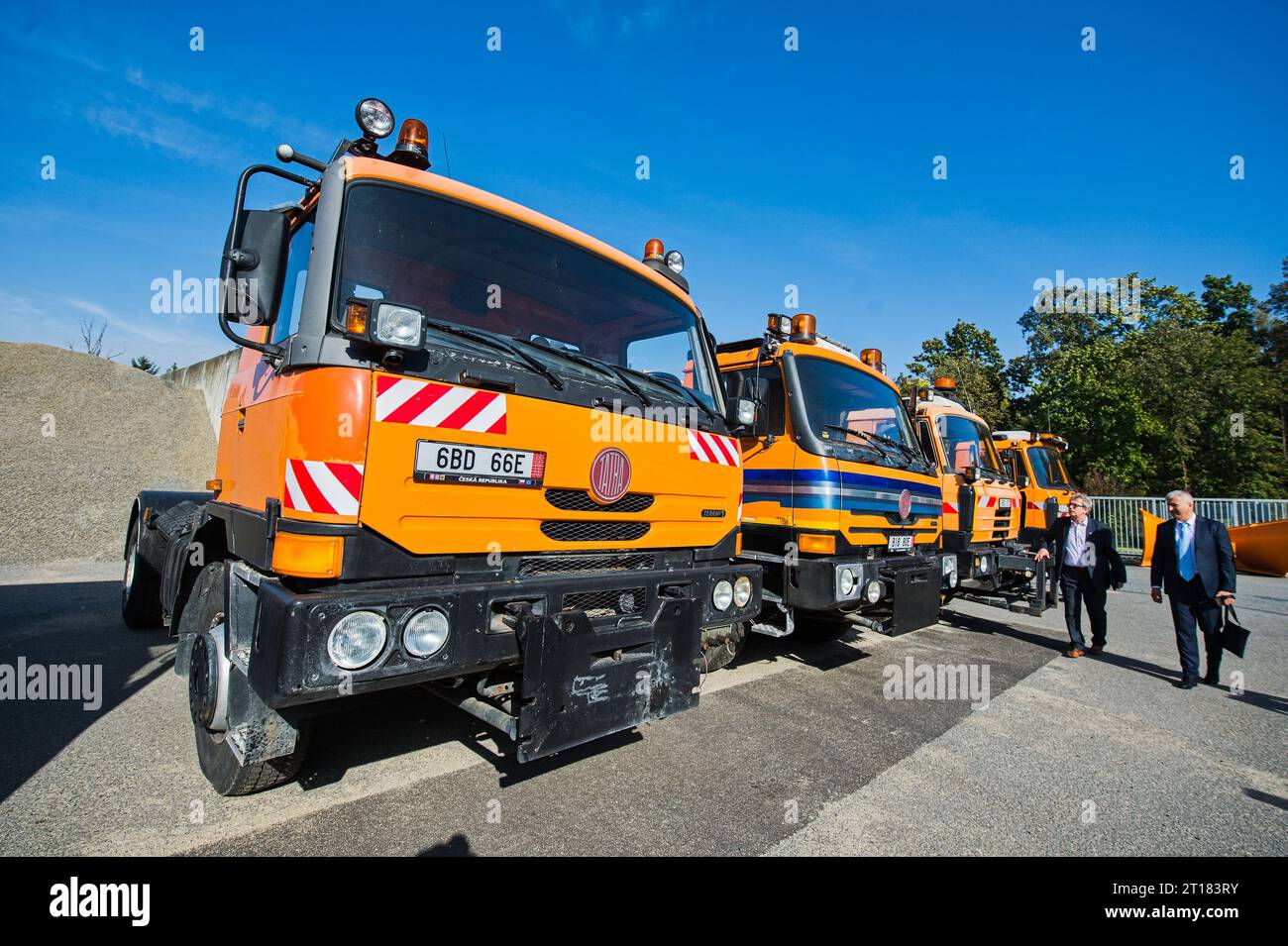 Vyskov, Czech Republic. 12th Oct, 2023. South Moravia Region road maintenance authority donates