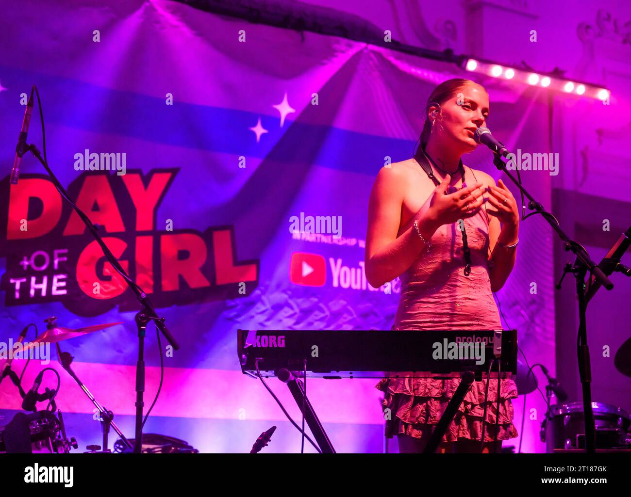 London, UK. 11th Oct, 2023. Jazzi Bobbi performs at the Day of The Girl event at Bush Hall during the War Child Day of The Girl, London, UK. Credit: LFP/Alamy Live News Stock Photo