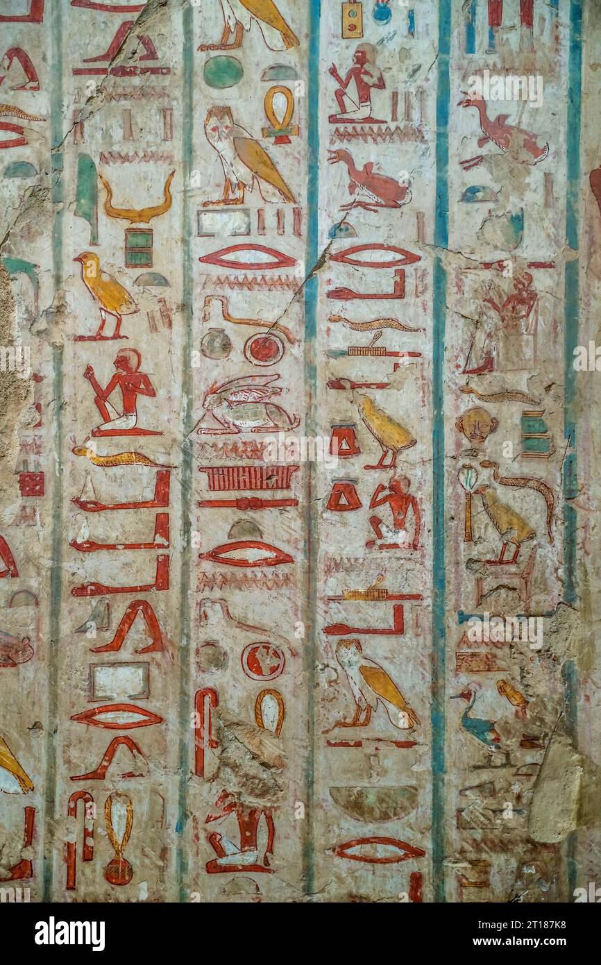 Hieroglyphen, Grab des Wesir Rechmire, TT100, Gräber der Noblen, Theben