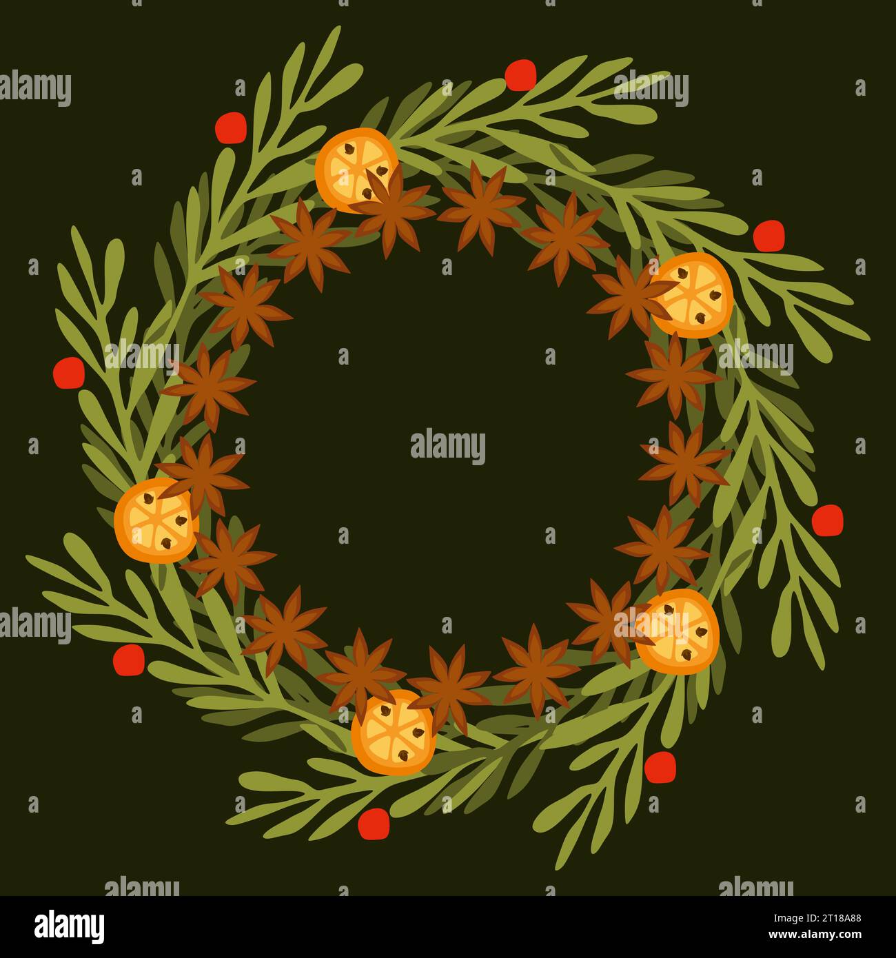 Long Garland Of Spruce Branches Holly And Red Berries Festive Wide Decor  Panorama Vectoreps 10 Stock Illustration - Download Image Now - iStock