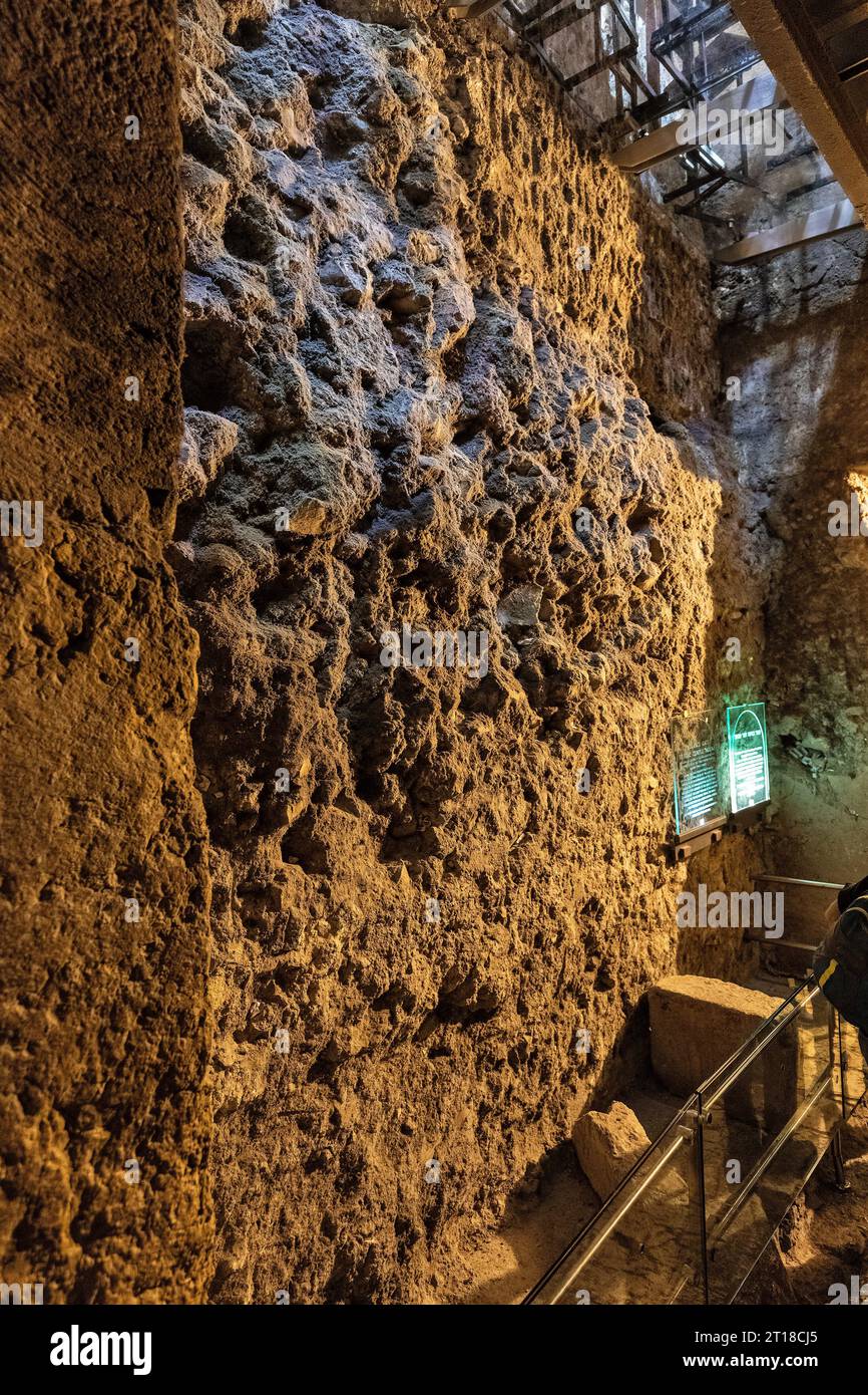 Jerusalem, Israel October 13, 2017 Western Wall underground Tunnel