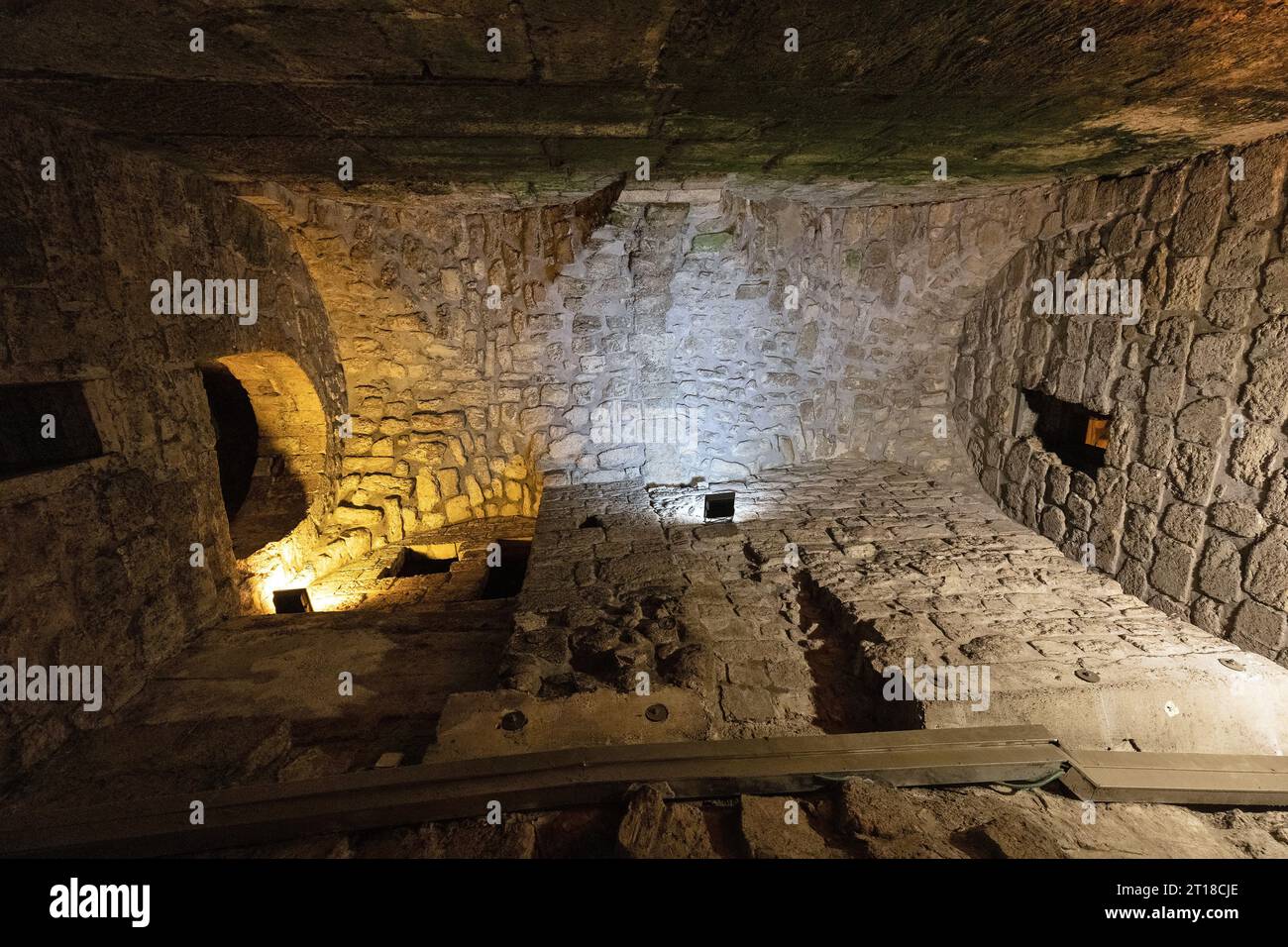 Jerusalem, Israel October 13, 2017 Western Wall underground Tunnel
