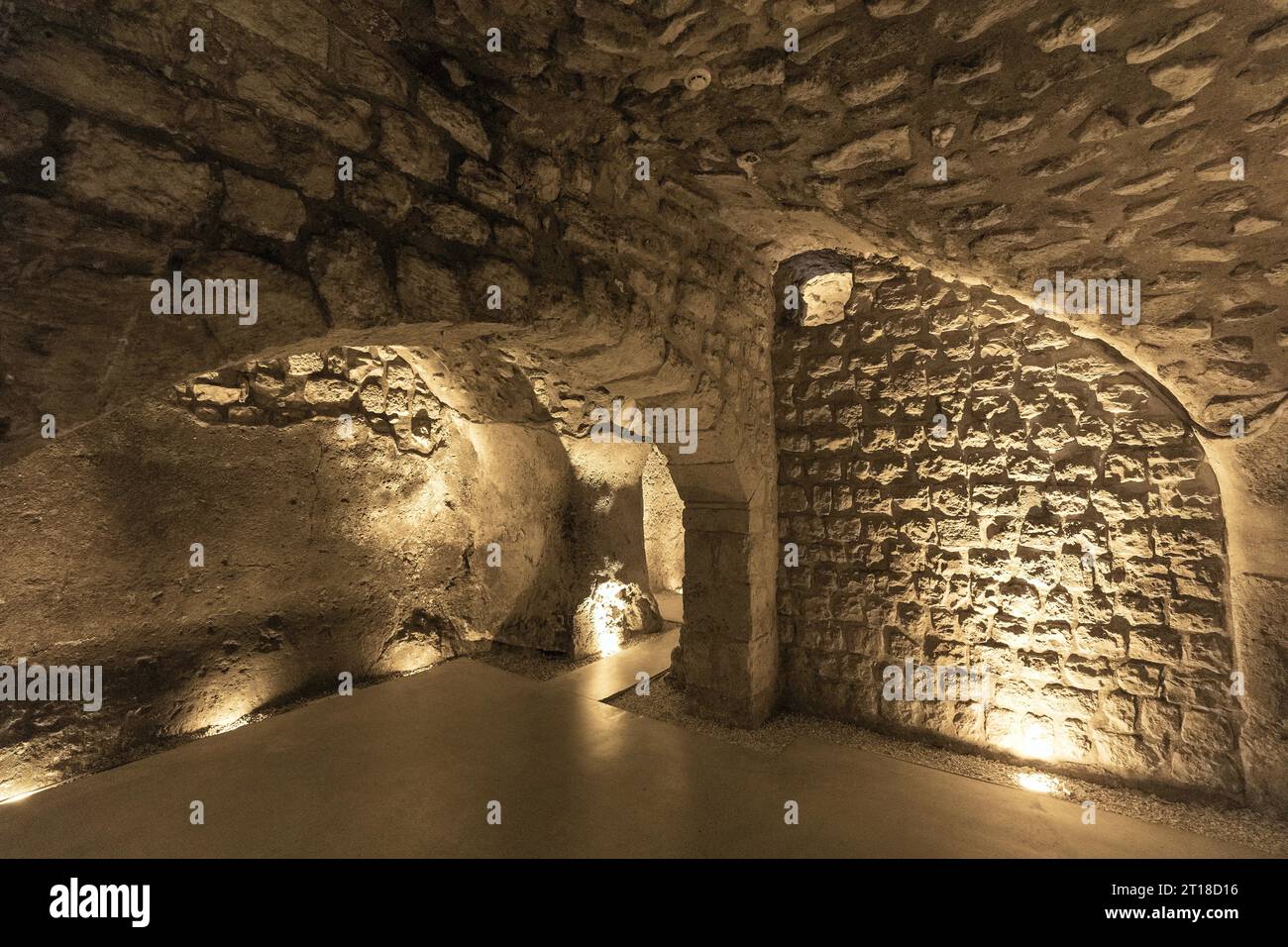 Jerusalem, Israel October 13, 2017 Western Wall underground Tunnel