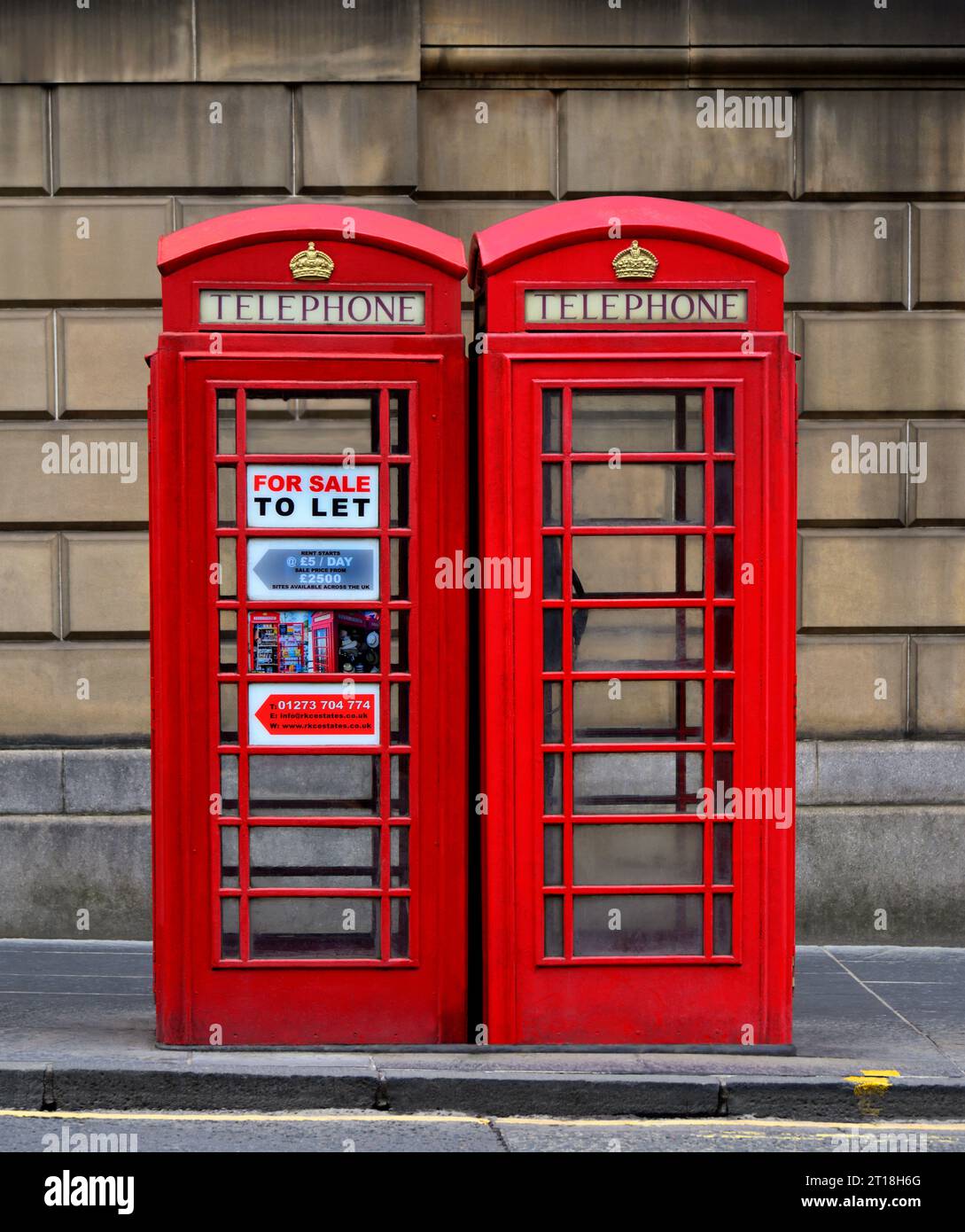 Red Telephone boxes Stock Photo Alamy