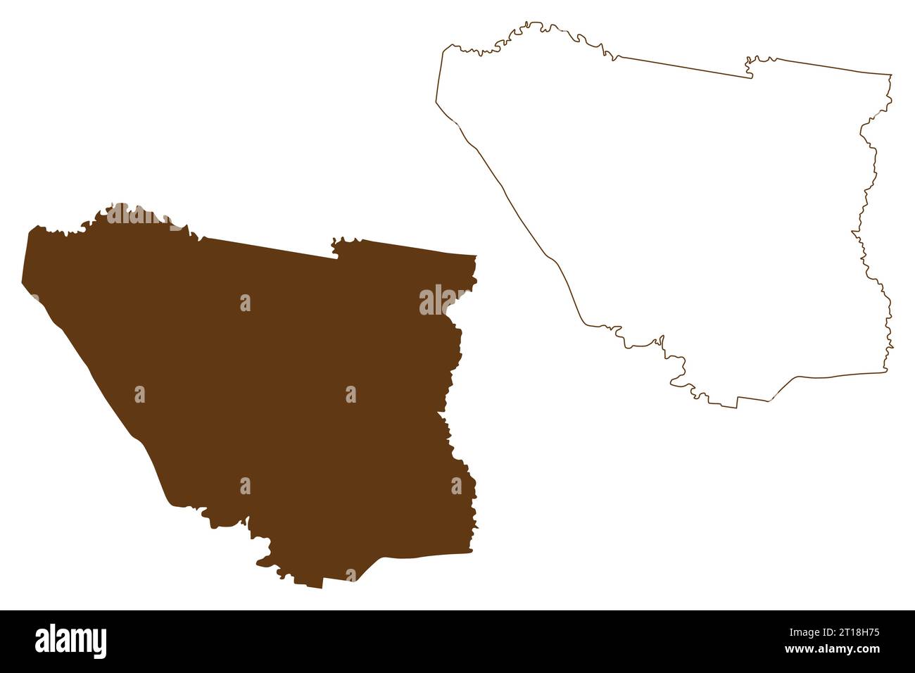 City of Hume (Commonwealth of Australia, Victoria state, Vic) map vector illustration, scribble sketch Hume map Stock Vector