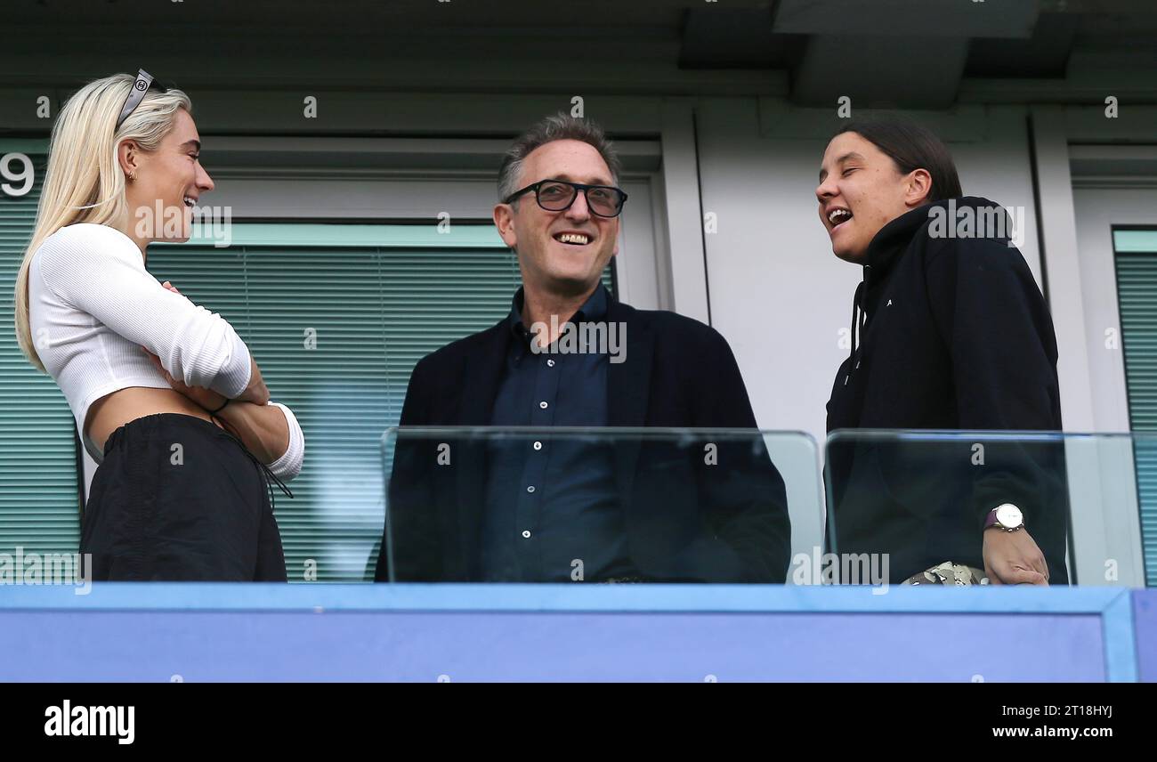 Sam Kerr of the Australia women Matildas & Chelsea Women team alongside