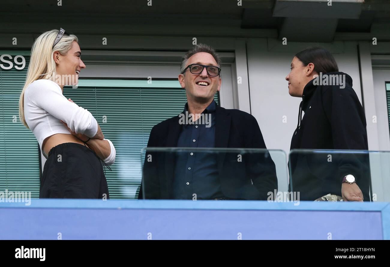 Sam Kerr of Chelsea Women alongside her newley engaged partner Kristie