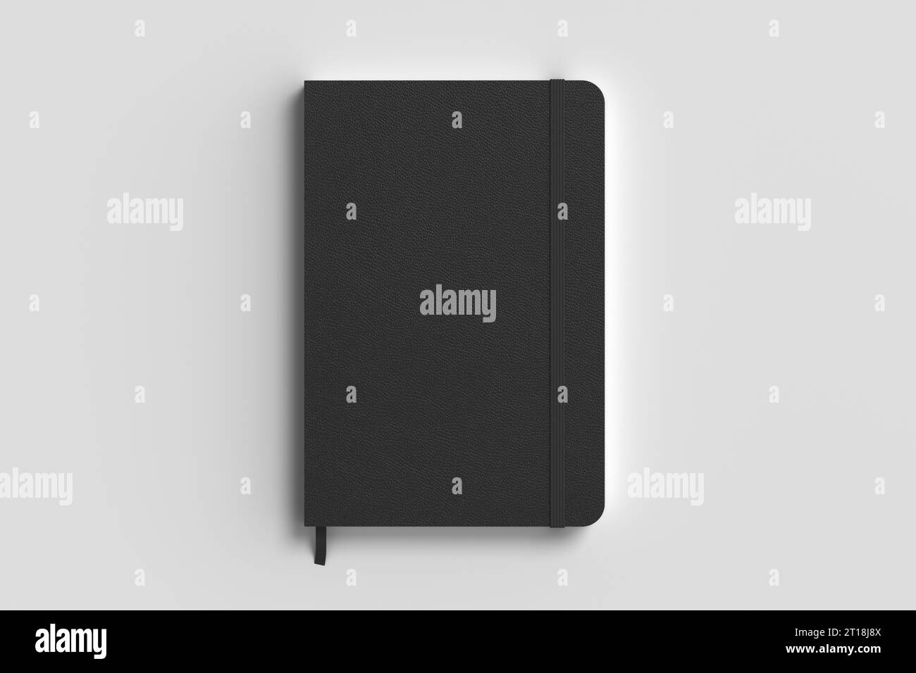 Black cover notebook mockup on white background Stock Photo Alamy