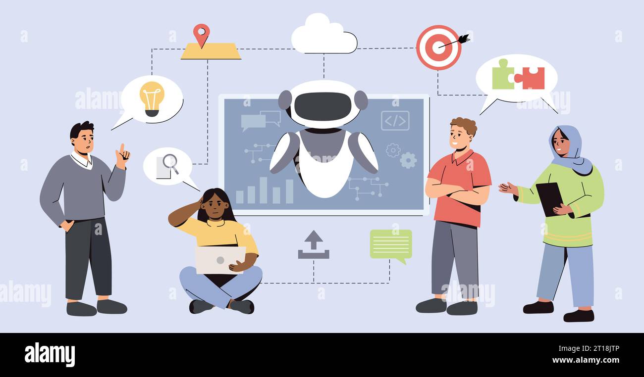 Machine learning technology artificial intelligence Stock Vector Images ...