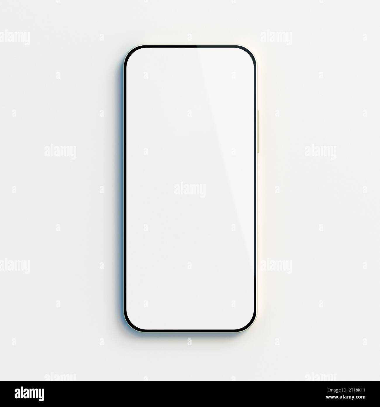 Smartphone blank screen mockup on white background Stock Photo - Alamy