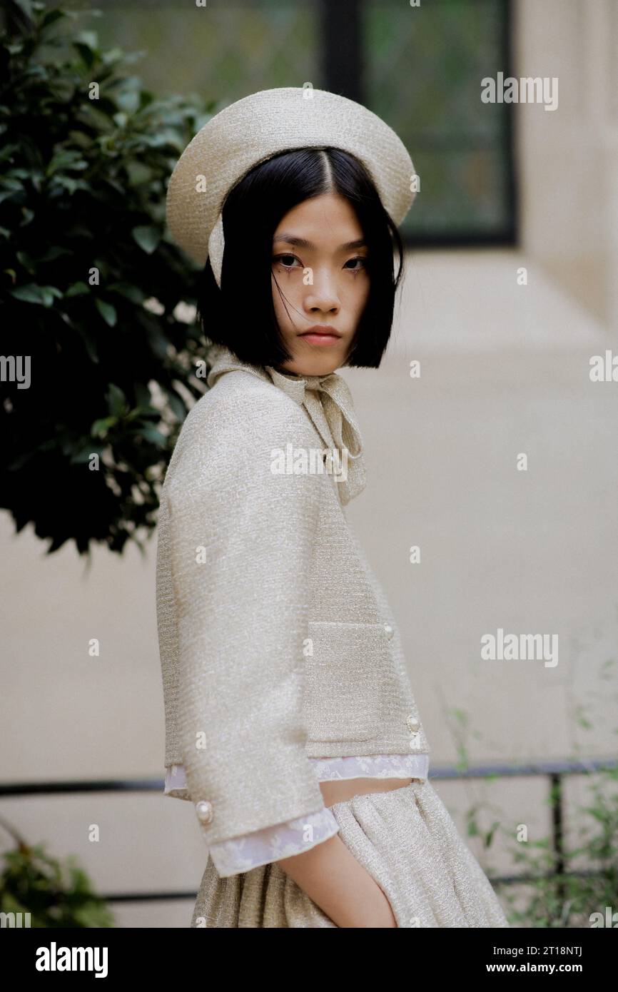 Model at Paul and Joe Spring Summer 2024 Presentation, held at rue de