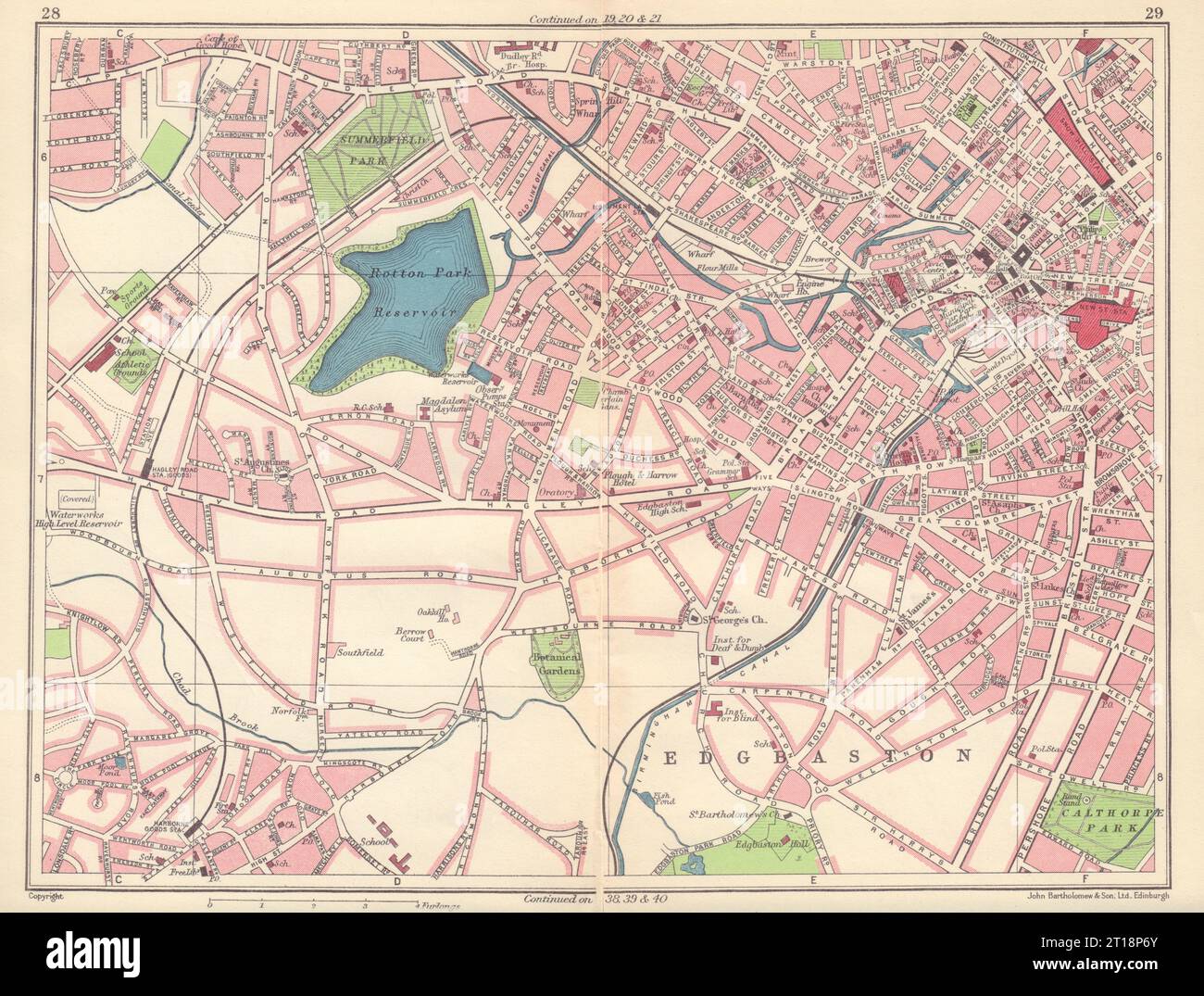 BIRMINGHAM WEST Edgbaston Harborne New Street Ladywood Rotton Park 1954 ...