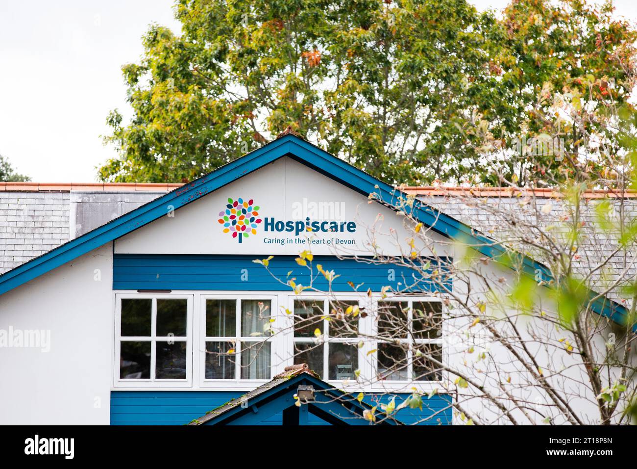 Hospice care building roof top view by Exeter hospital Devon Stock Photo Alamy