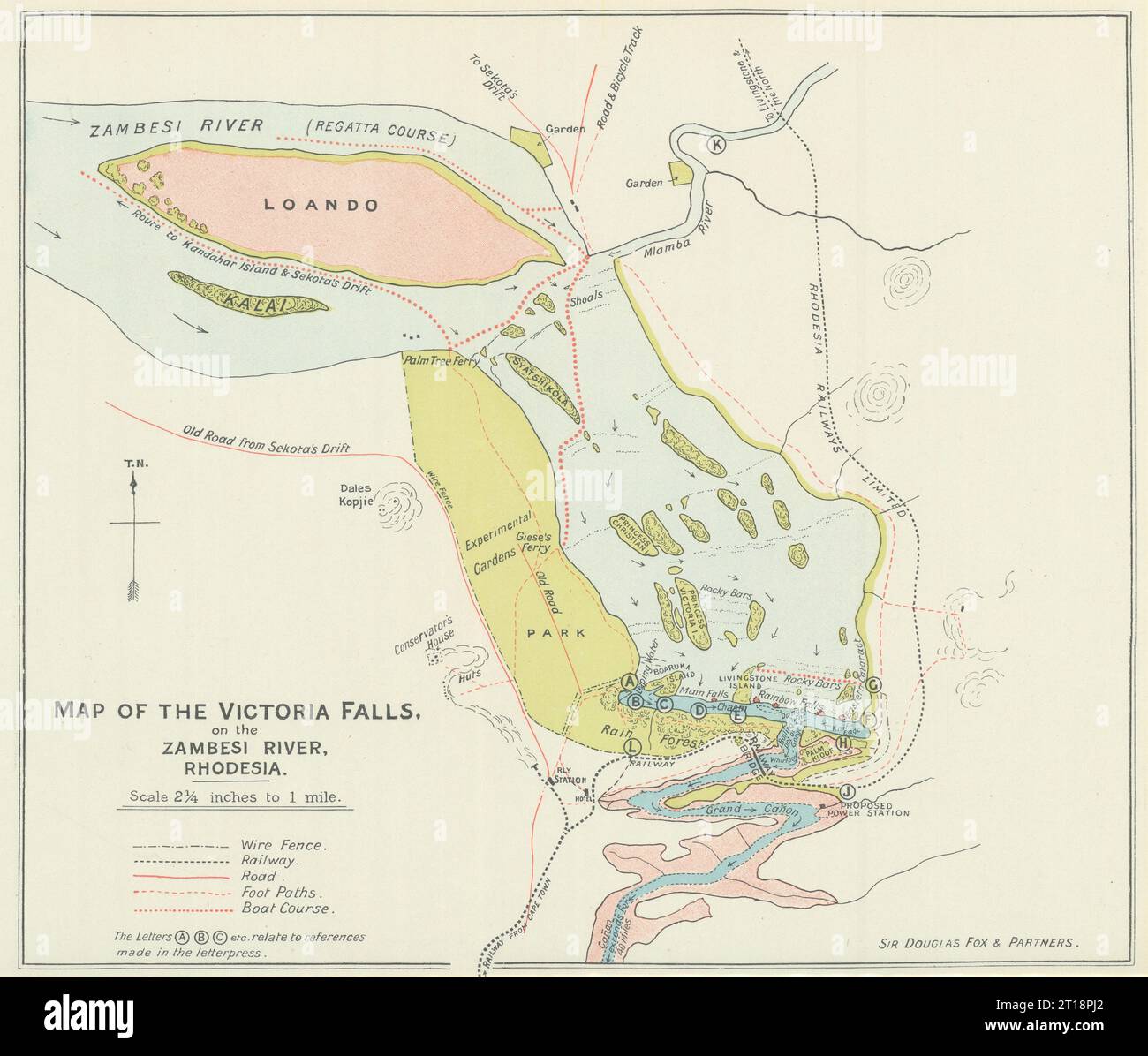 Victoria Falls Map