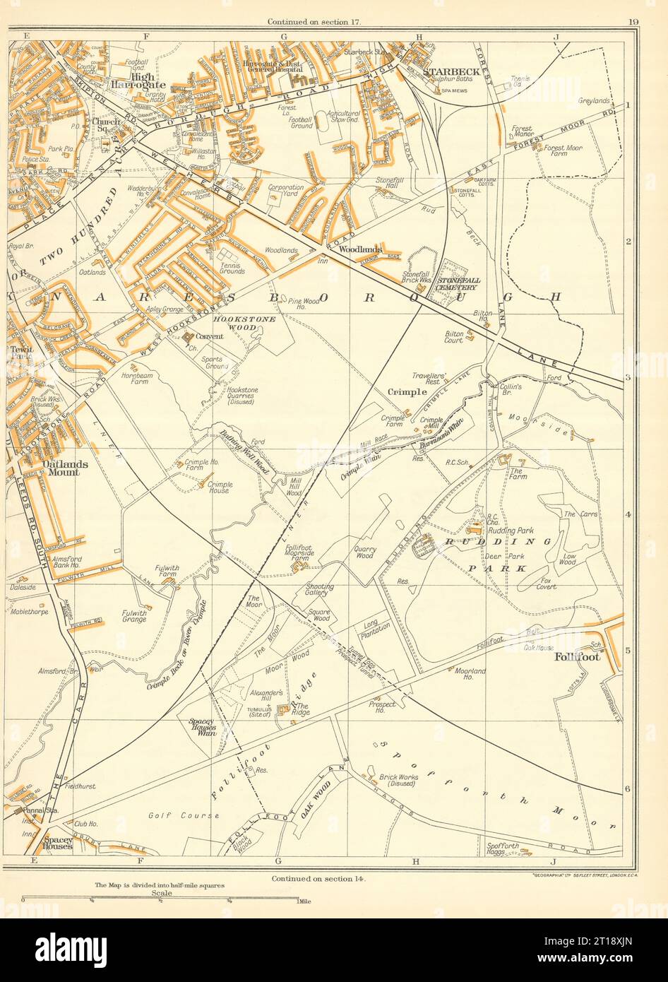 Map of harrogate hi-res stock photography and images - Alamy