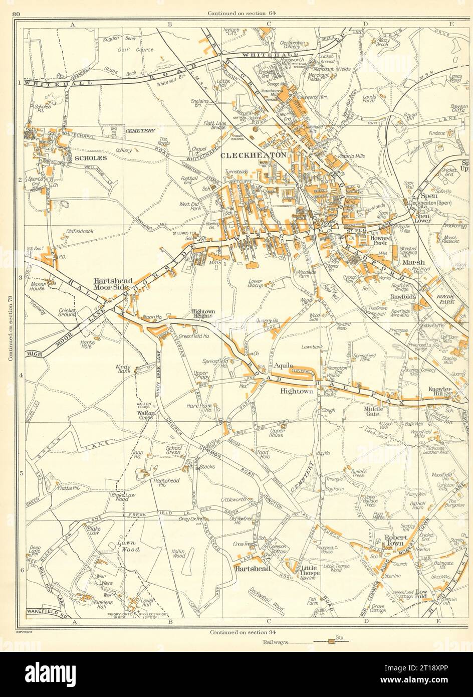 CLECKHEATON Hightown Middle Gate Robert town Thorpe Hartshead Scholes