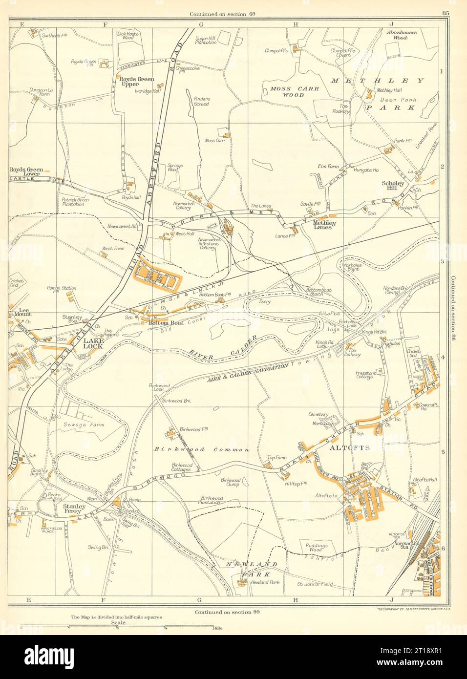 YORKSHIRE Methley Hall Altofts Newland Lee Mt Lake Lock Stanley 1935