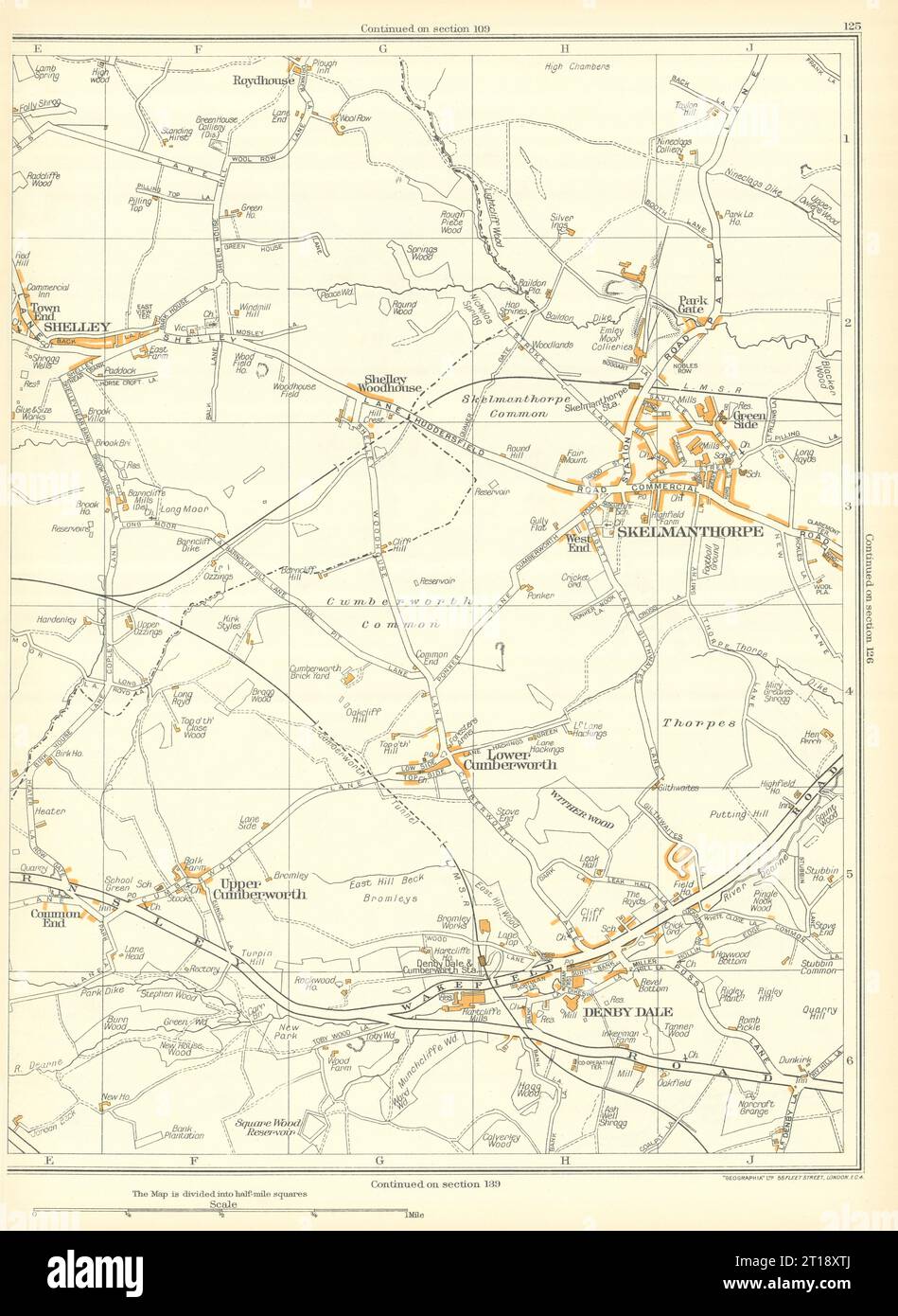 SKELMANTHORPE Lower Upper Cumberworth Shelley Thorpes Denby Dale 1935