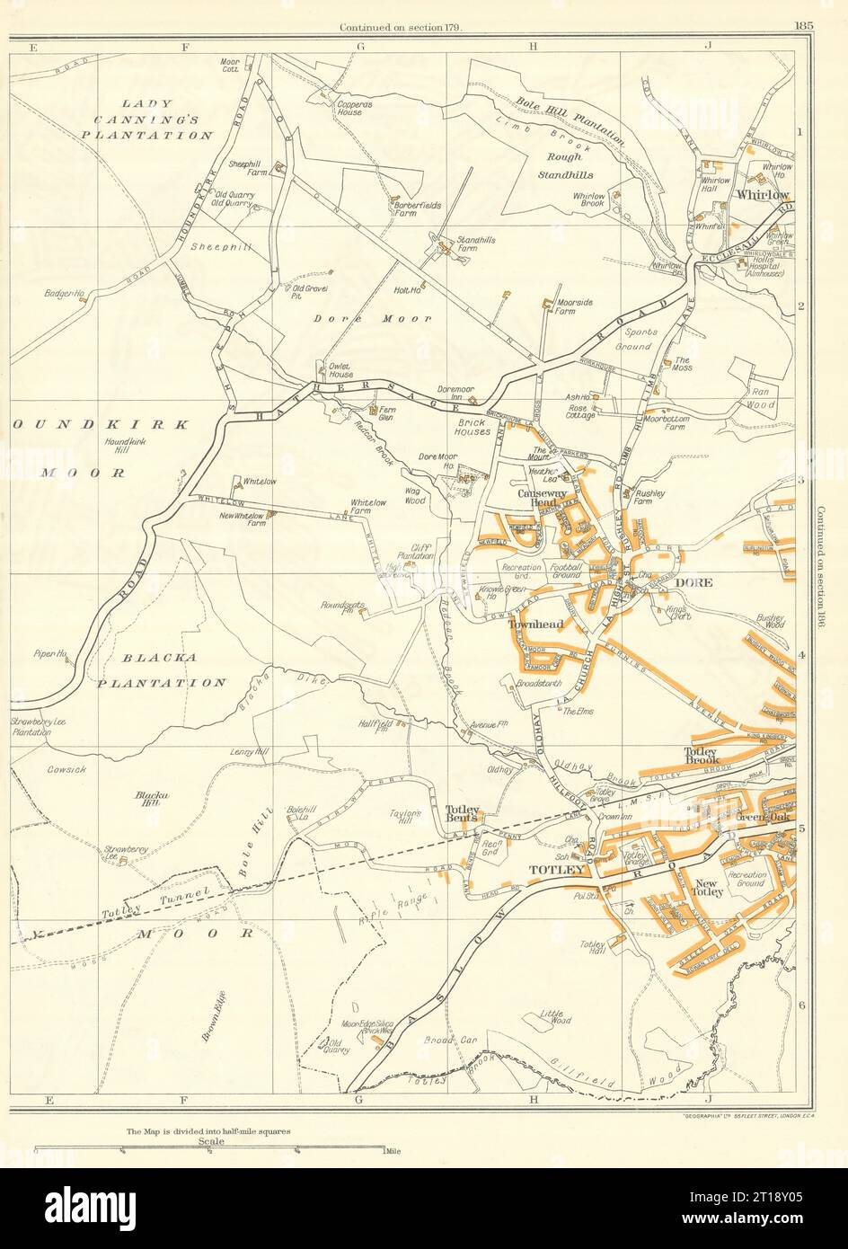 TOTLEY Dore New Totley Townhead Whirlow Brick Houses Houndkirk Moor