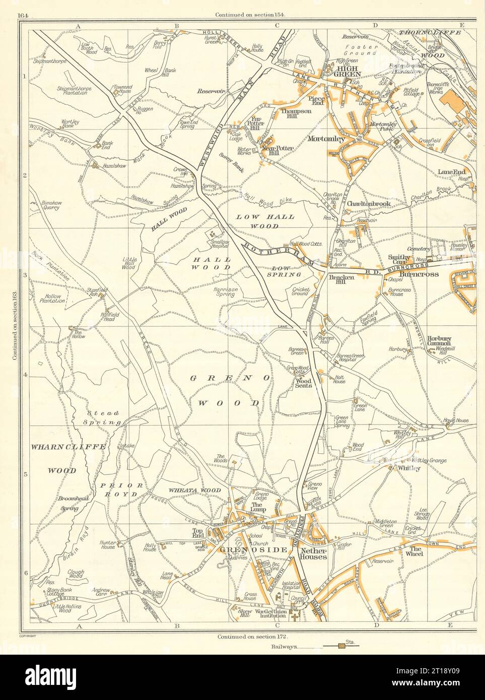 HIGH GREEN Grenoside Chapeltown Burncross Mortomley Charltonbrook 1935