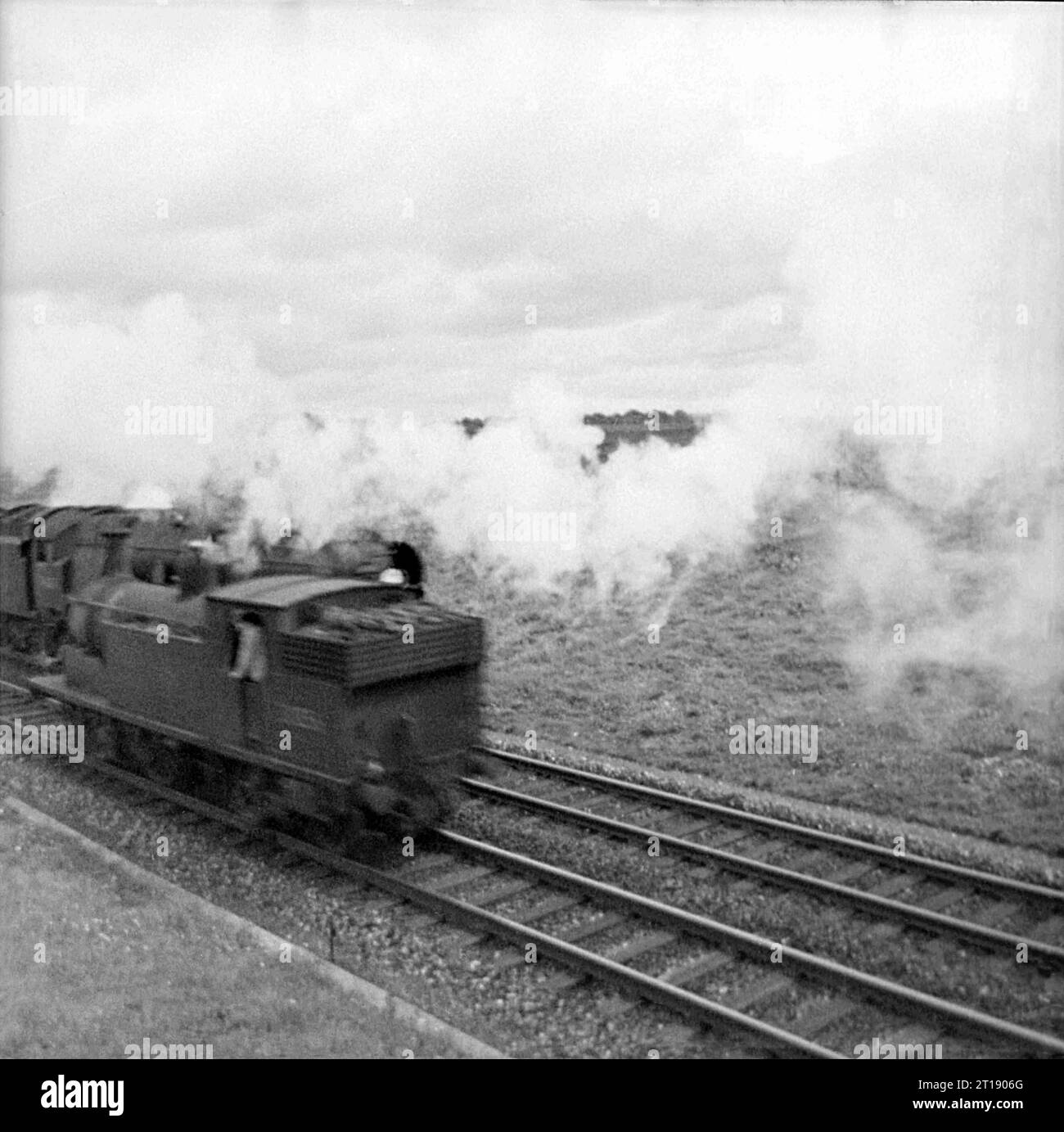 Brockenhurst in the New Forest England, on a summer's day showing Southern Railway engines working the journey between London Waterloo to Weymouth, in 1965-66 Stock Photo