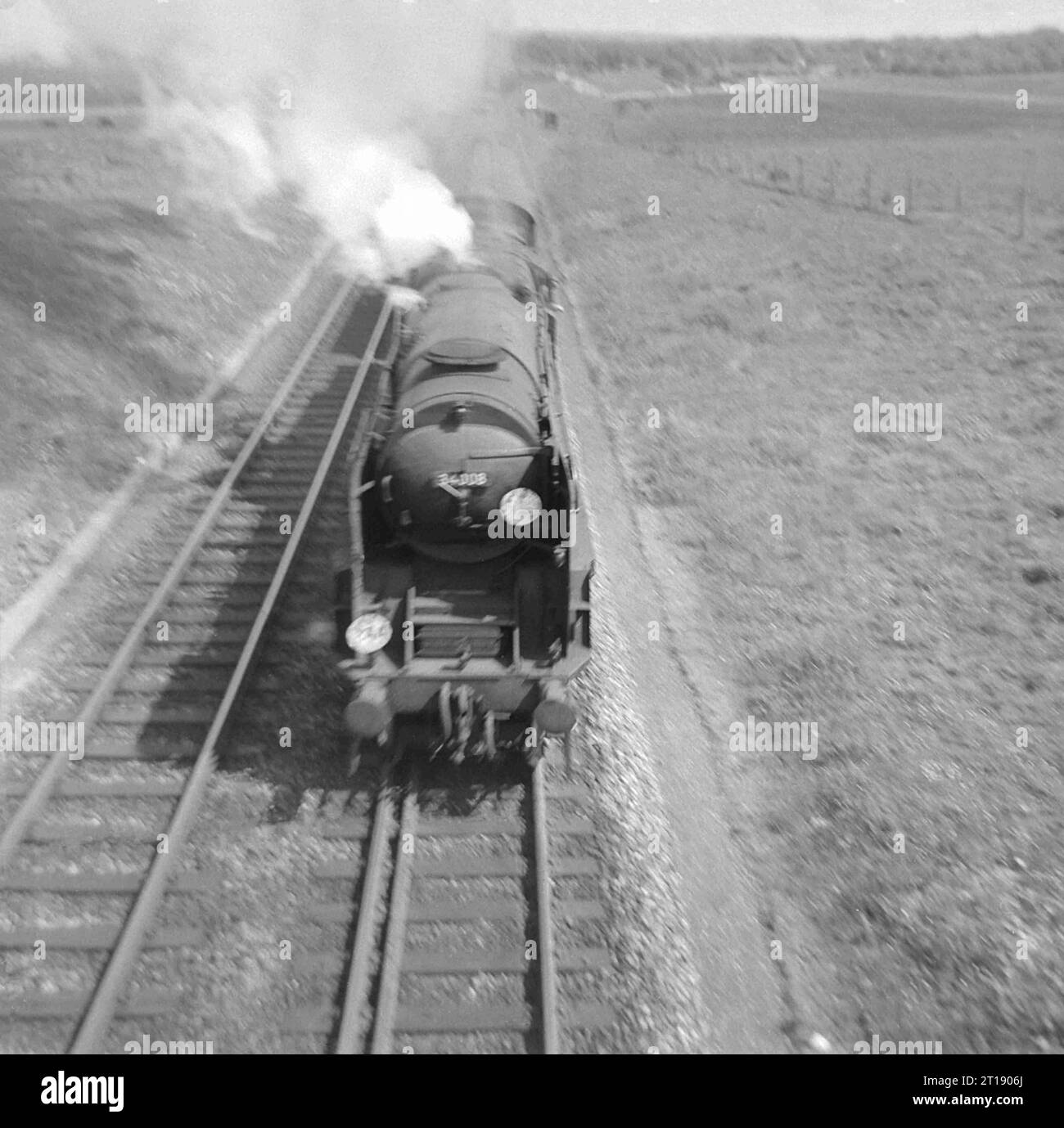 Summers day steam train Black and White Stock Photos & Images Alamy