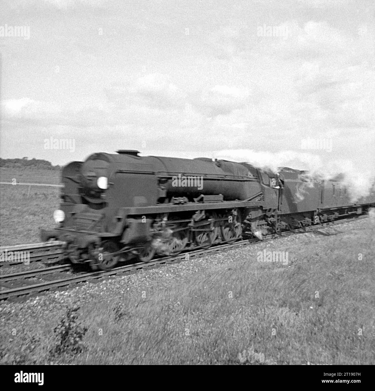 Summers day steam train Black and White Stock Photos & Images Alamy