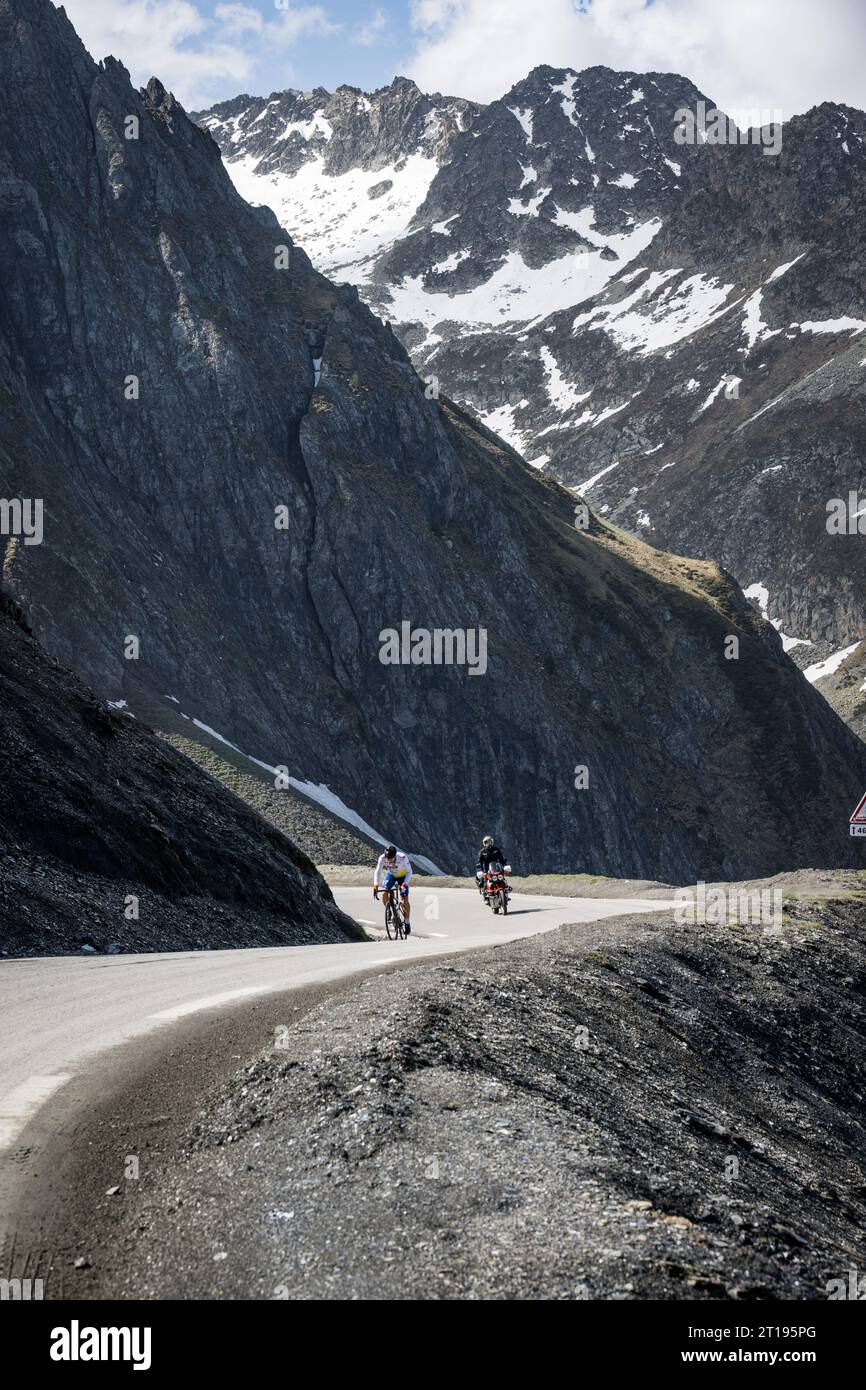 Col Du Tourmalet, France - May 29 2023: The Tough Cycle Climb Sometimes ...