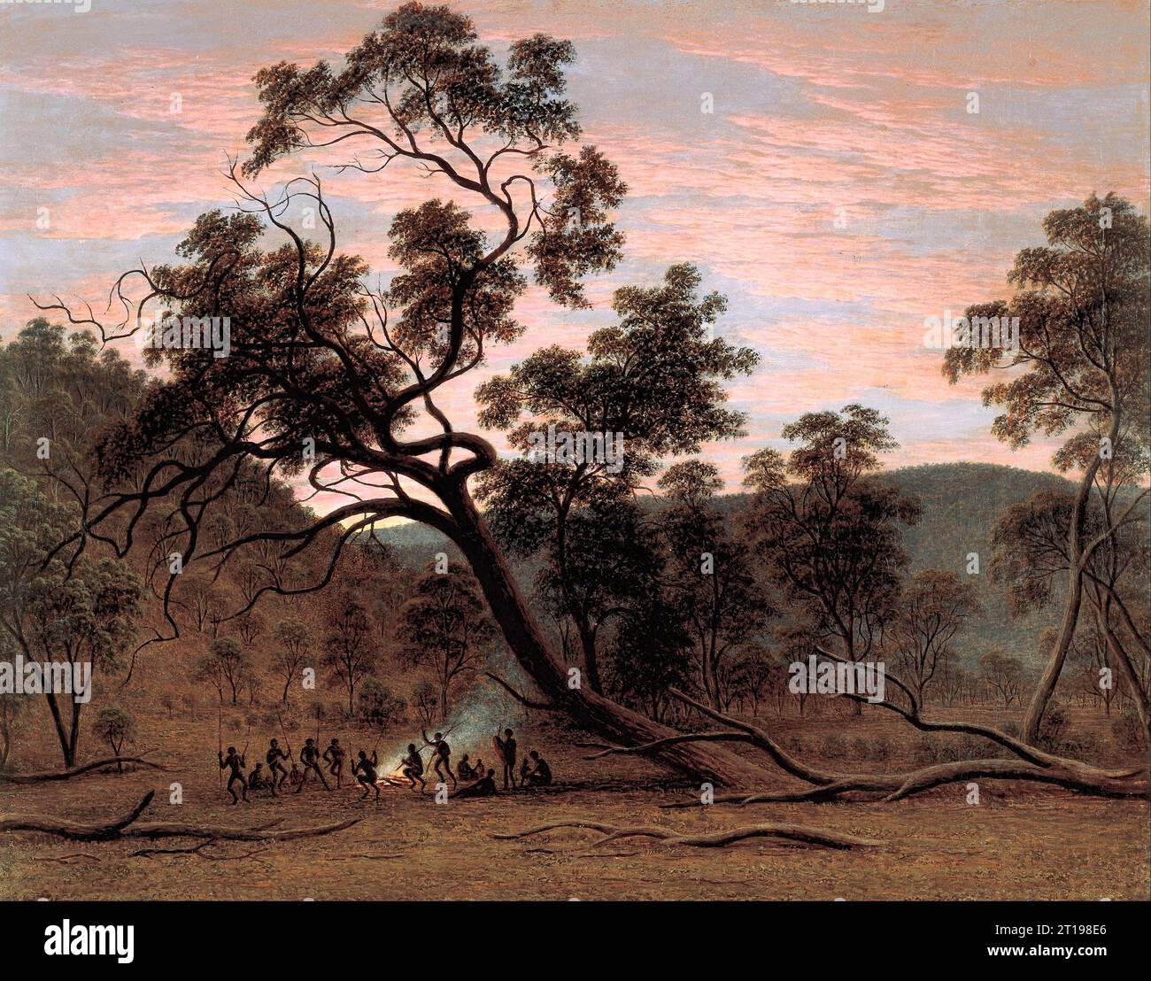 John Glover - A Corroboree of Natives in Mills Plains - 1832 Stock Photo