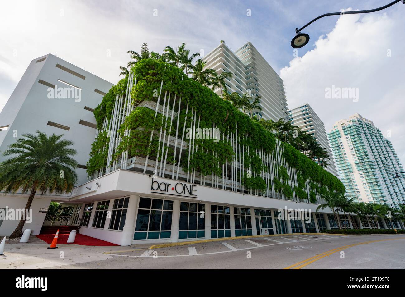 Miami Beach, FL, USA October 11, 2023 Bar One at The Bentley Bay