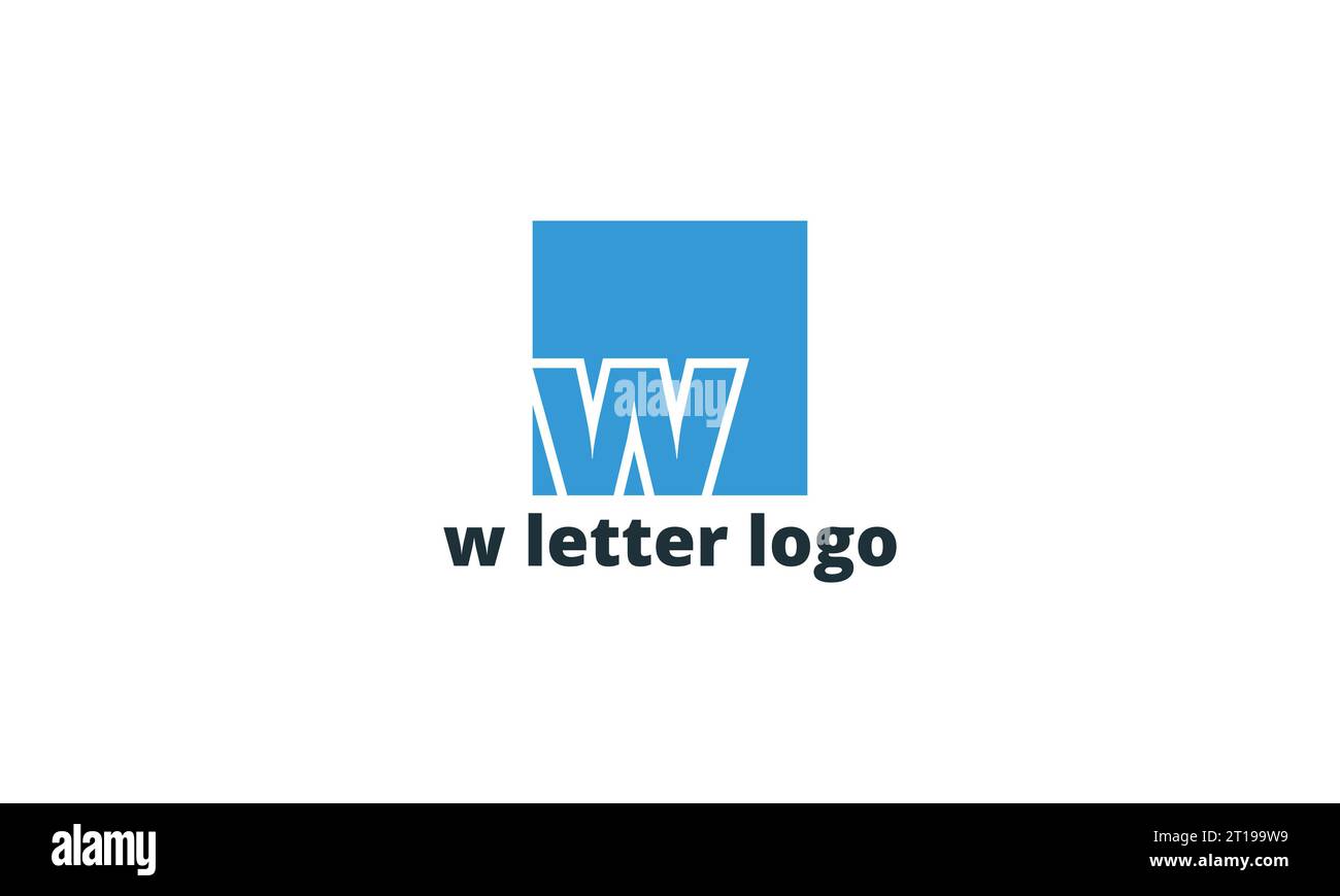 w letter logo design Stock Vector