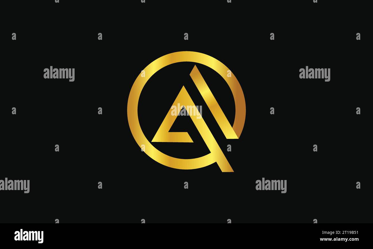 Golden a letter logo design Stock Vector Image & Art - Alamy