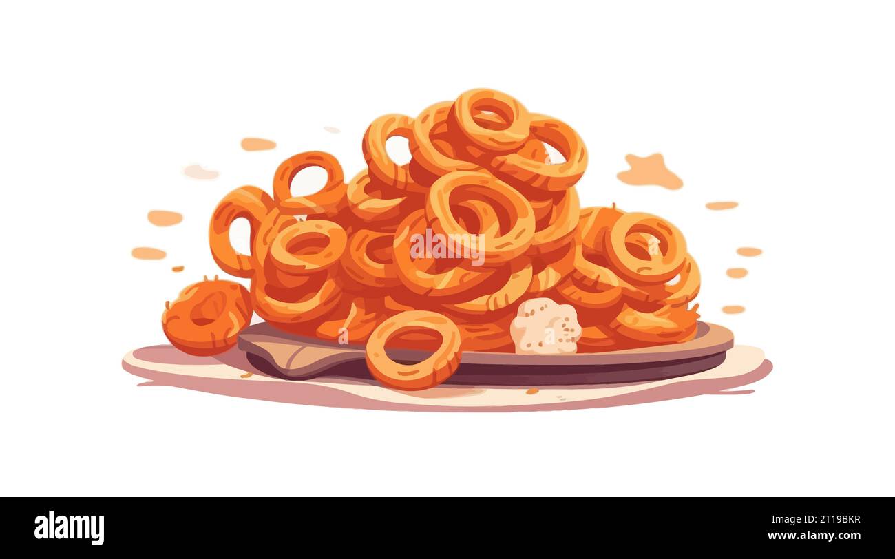 Onion Rings Plate On Chalkboard Stock Vector (Royalty Free) 293271734 |  Shutterstock