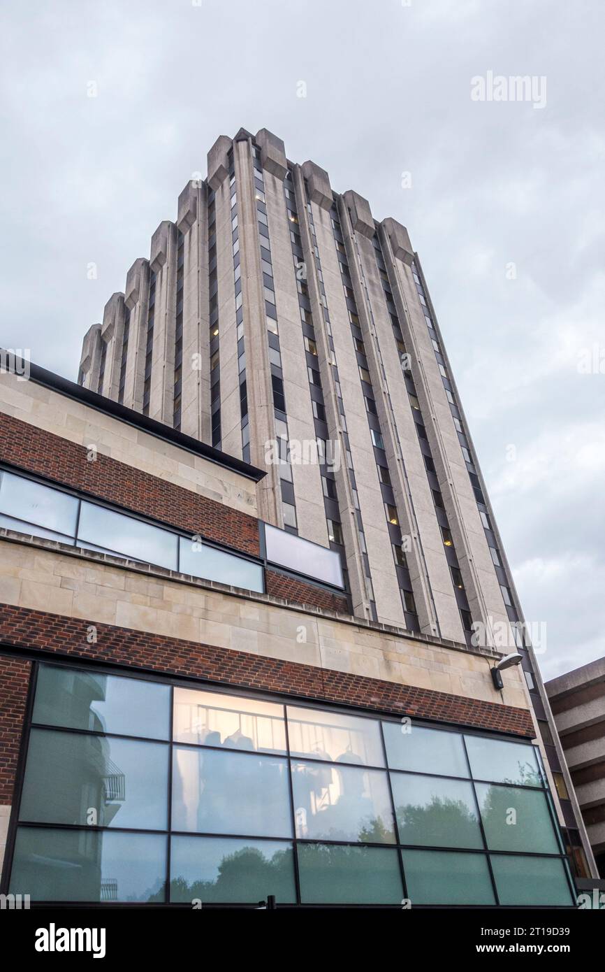 The Brutalist concrete architecture of Castlemead Tower (197381, by A