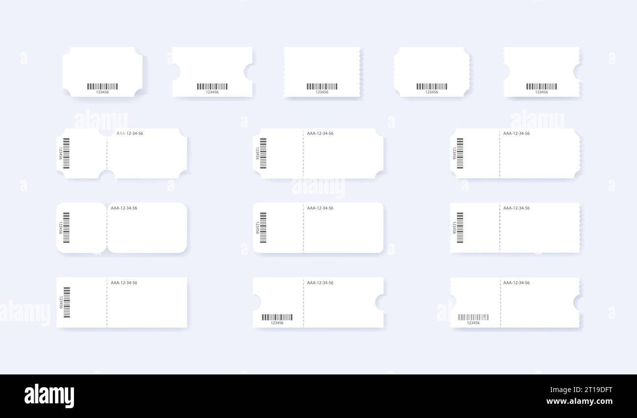 Templates Blank Coupon, Ticket, Label and Tag, Stock Vector