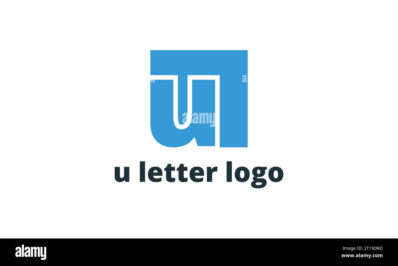 u letter logo design Stock Vector