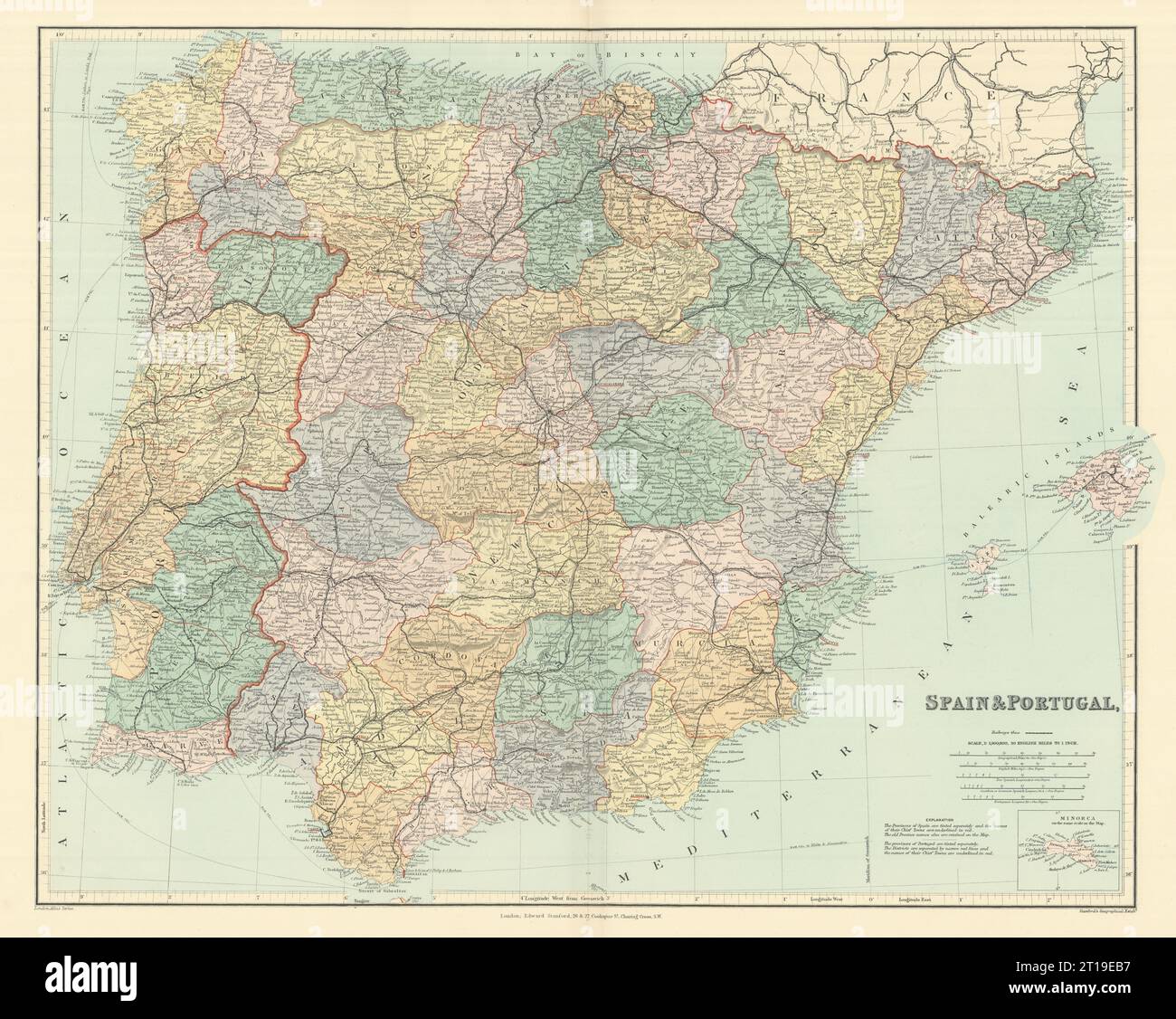 Digital political map of Portugal 1460